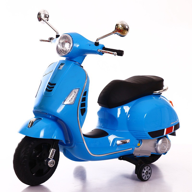 Xe máy điện moto 3 bánh Vespa TS-H6588 cho bé đạp ga vận động ngoài trời (Xanh-Hồng-Đỏ-Trắng)