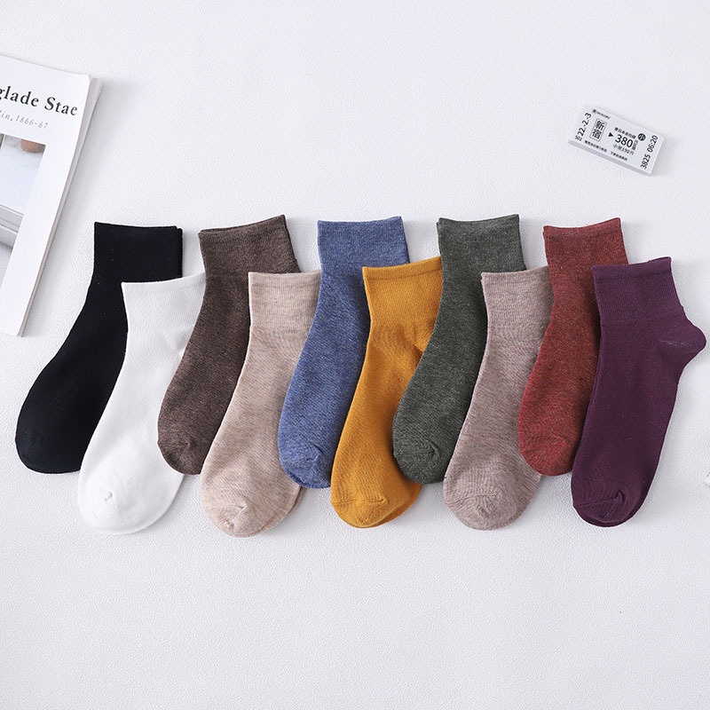 Tất vớ nữ thu đông cotton co giãn loại 1 nhiều màu Warm&amp;Cute AD21