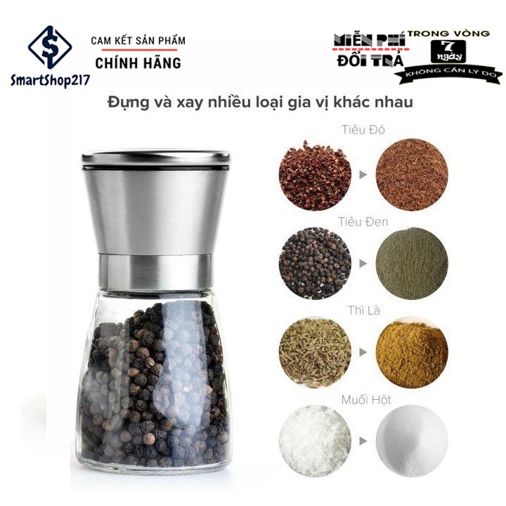 Lọ Xay Tiêu Cầm Tay INOX 304 Cao Cấp | BigBuy360 - bigbuy360.vn