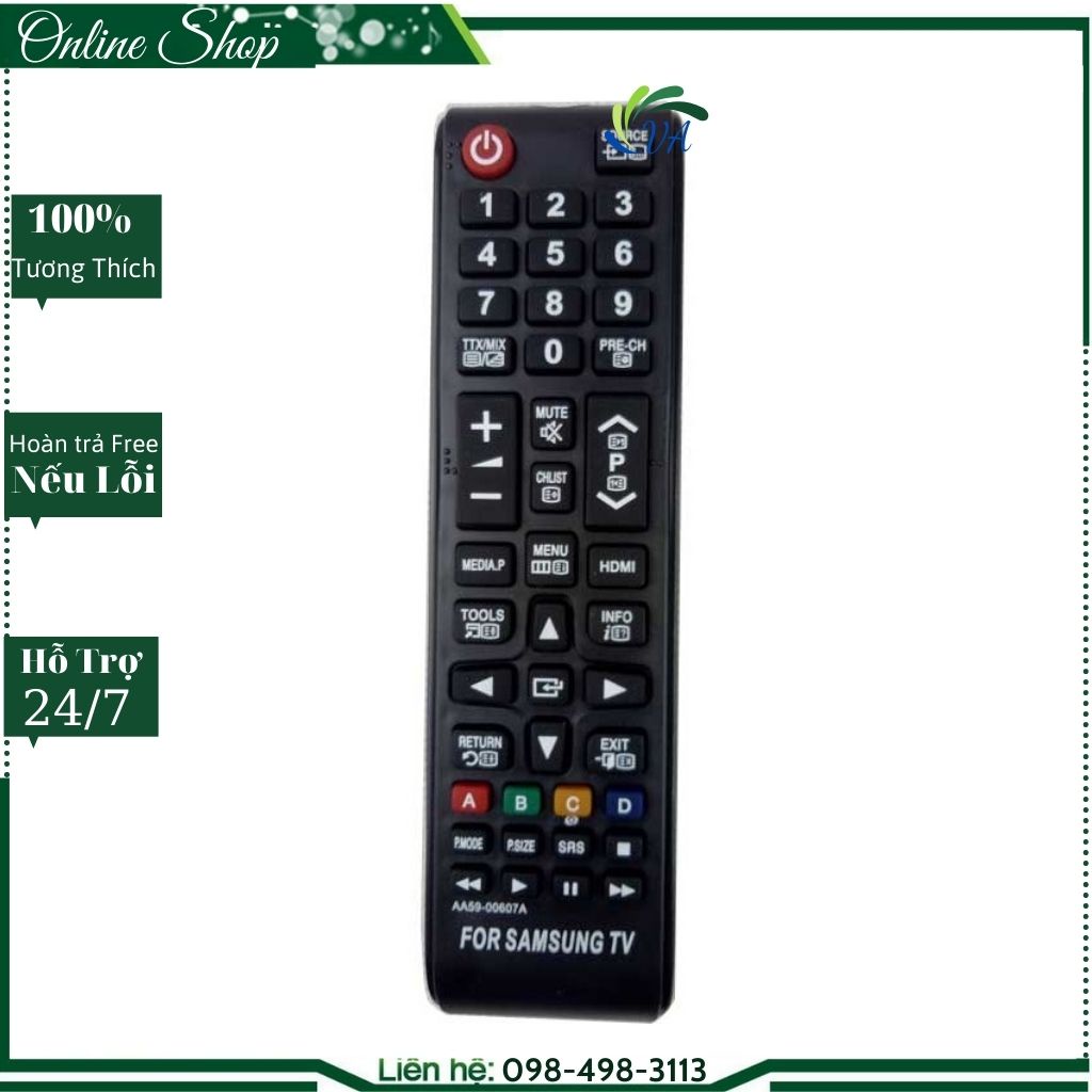 Điều Khiển Tivi SamSung Ngắn - Remote tivi samsung Ngắn.