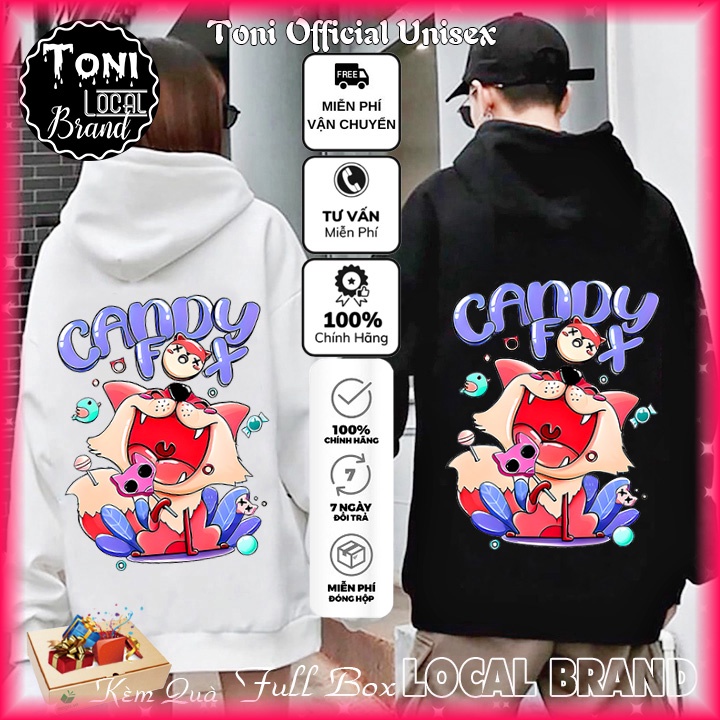 ÁO HOODIE Local Brand Unisex Candy Fox nỉ bông dày nam nữ Unisex (HD3060L - Full Size - Kèm Video Ảnh Thật)