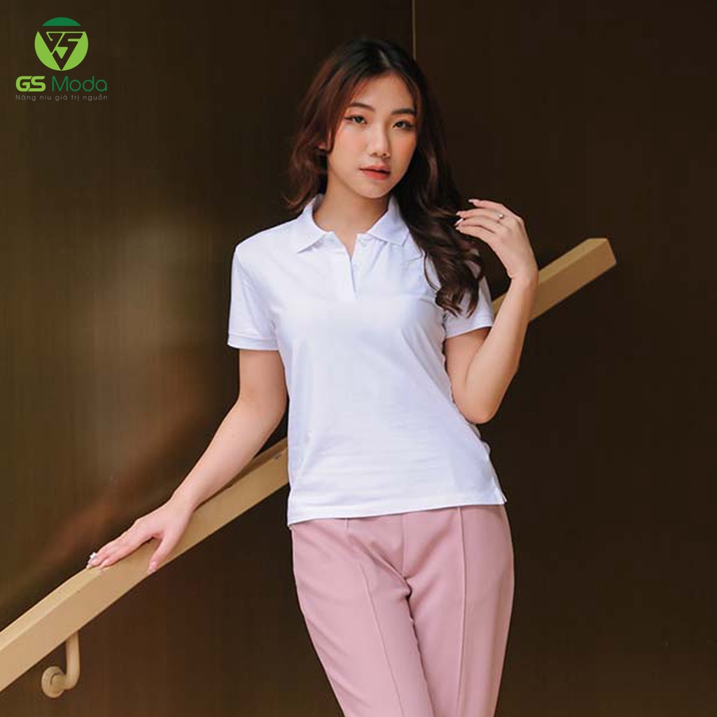 Áo polo nữ GSMODA, thiết kế phong cách thanh lịch, chất cotton thấm hút mồ hôi GP1L