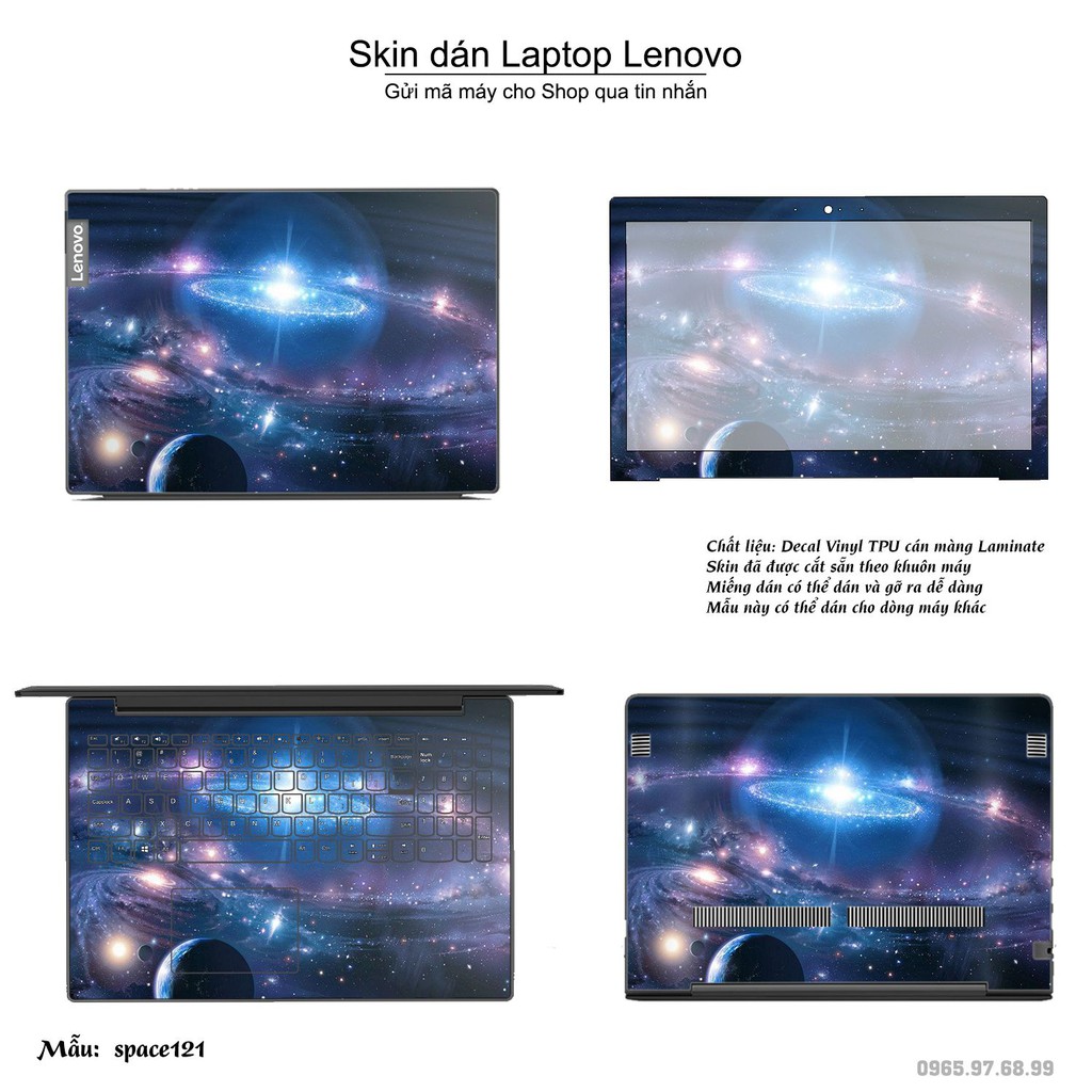 Skin dán Laptop Lenovo in hình không gian nhiều mẫu 21 (inbox mã máy cho Shop)