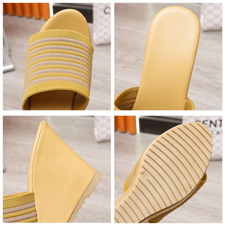 Dép xỏ ngón đế xuồng dày 10cm thời trang dành cho nữ