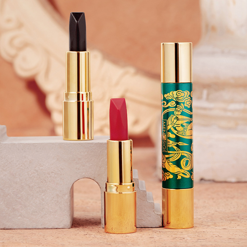 Mengsiqi six-color lipstick, a 6-color double tube, no makeup, no sticking cup, lipstick, Dunhuang murals | BigBuy360 - bigbuy360.vn