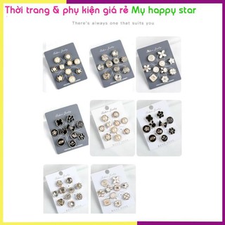 Sét 10 ghim khuy cài áo cao cấp xuất Nhật GC01