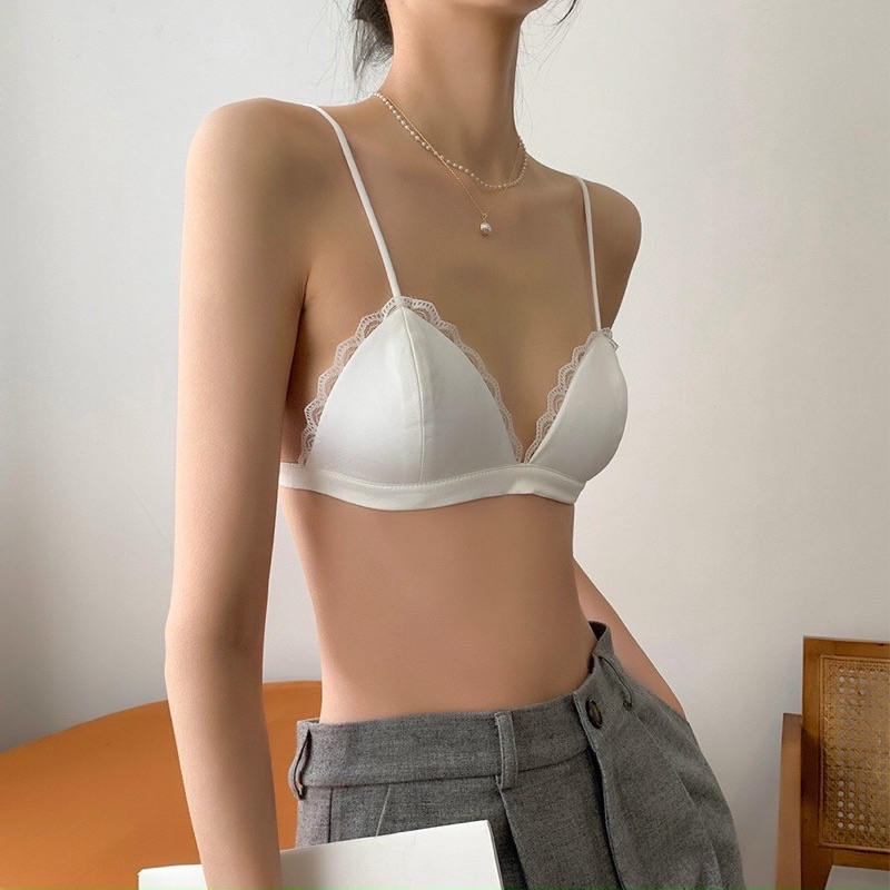 Bra Lụa, Áo Bra Lụa phối Ren - Mỹ Yến underwear Hcm