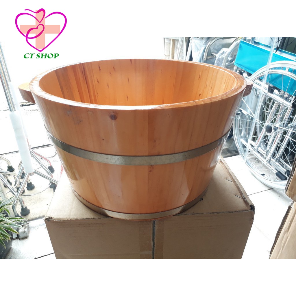 Chậu Gỗ Ngâm Chân Có Hạt Massage