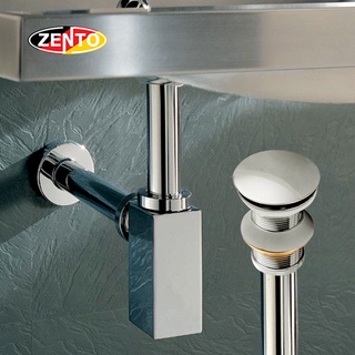 Bộ xi phông lavabo kín xả nhấn p-trap zxp118-c