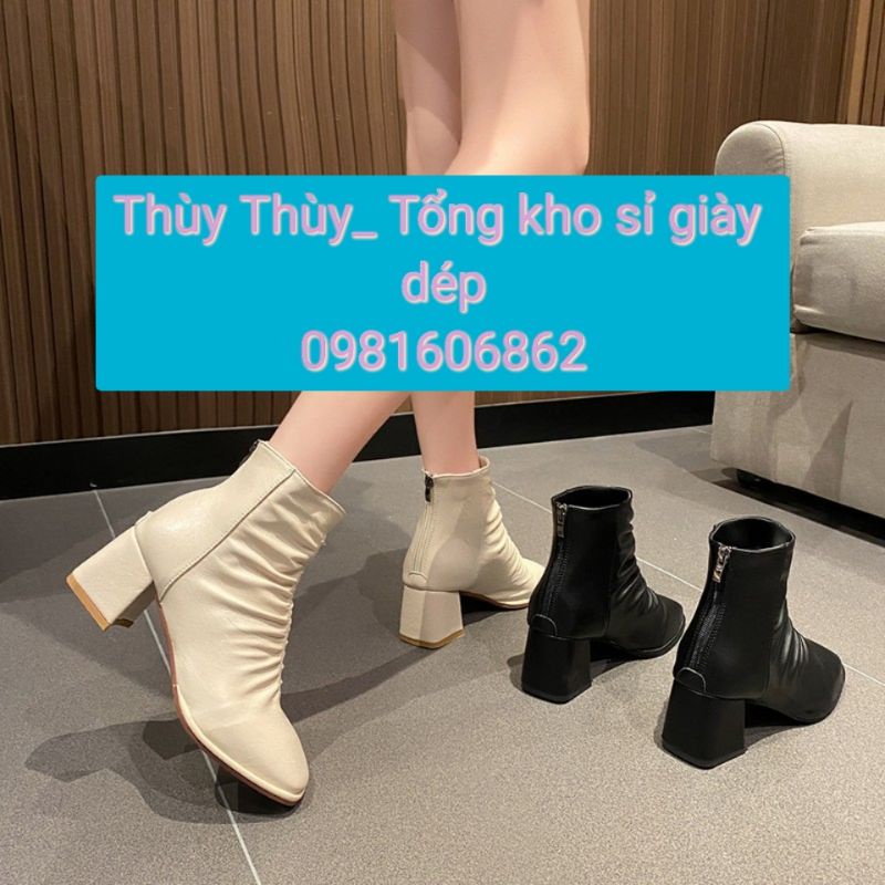 Bốt cổ nhăn siêu sang chảnh hàng loại đẹp | BigBuy360 - bigbuy360.vn