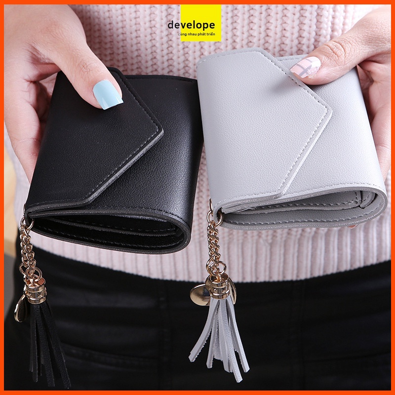 Ví Nữ Mini Ngắn Cầm Tay Dễ Thương Nữ Tính Phong Cách Hàn Quốc PTVI113-DEVELOPE