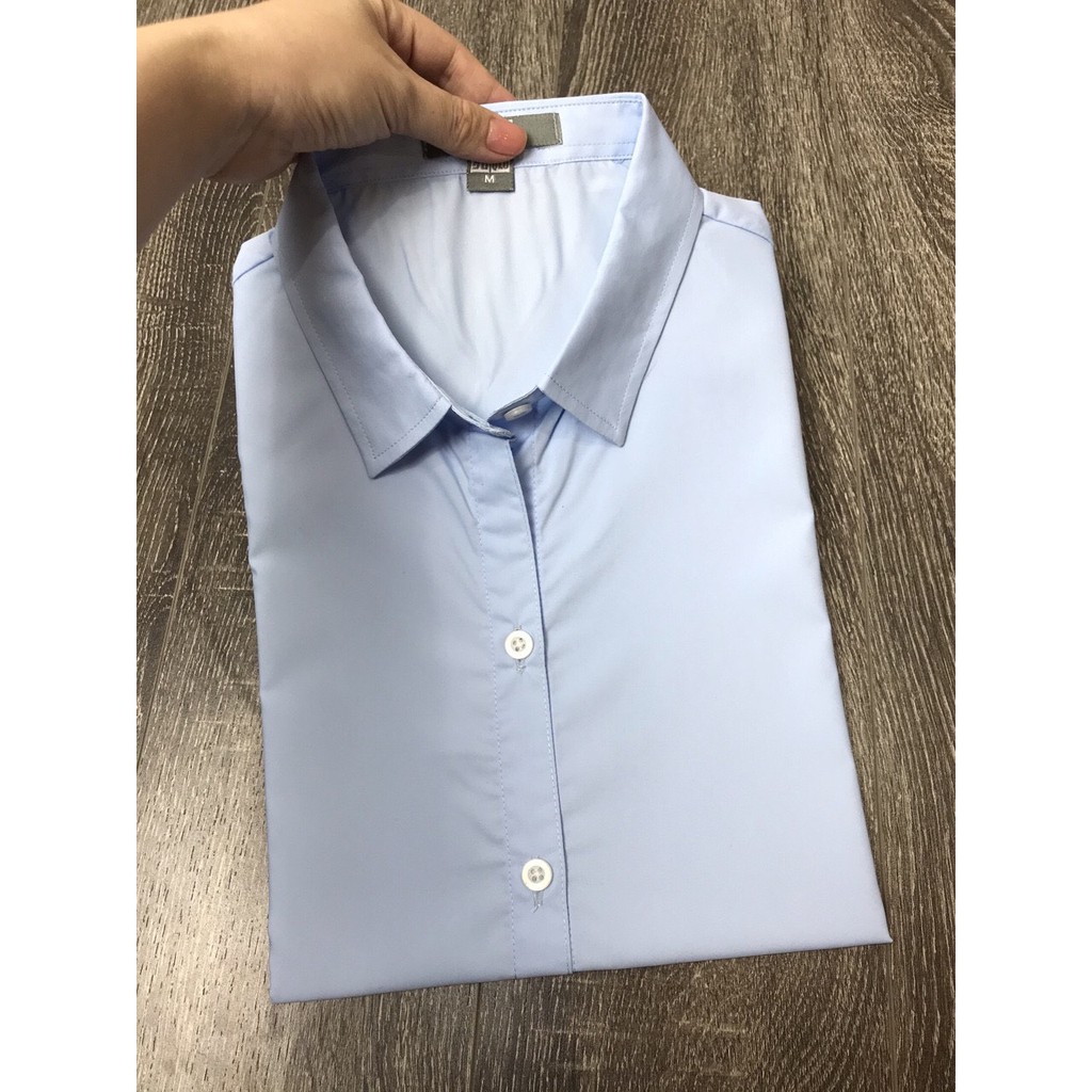 Áo Sơ Mi Trắng Nữ Cộc Tay, Áo Sơ Mi Nữ Công Sở CHIANG mịn mát M56 | BigBuy360 - bigbuy360.vn