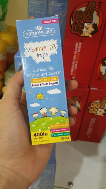 Vitamin D3 Drops Natures aid của Mỹ