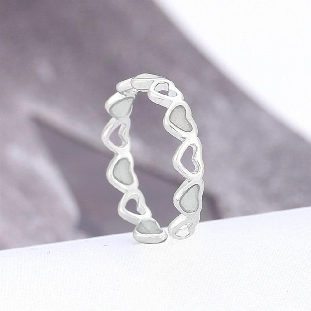 Nhẫn Hở Phát Sáng Đơn Giản Thời Trang Có Thể Điều Chỉnh Kích Thước R6V5