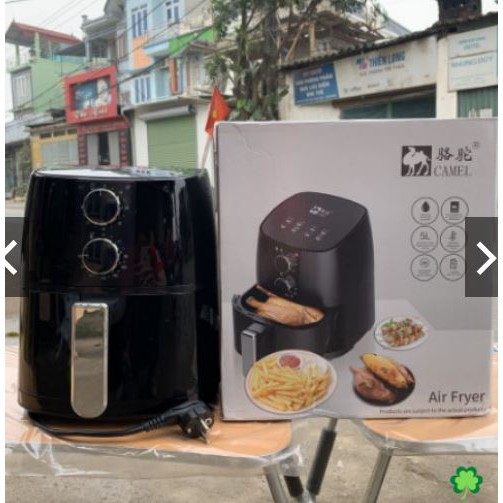 NỒI CHIÊN KHÔNG DẦU CAMEL 5 LÍT NỘI ĐỊA TRUNG, NƯỚNG GÀ, CHIÊN KHOAI TÂY BẰNG NỒI CHIÊN KHÔNG DẦU CA