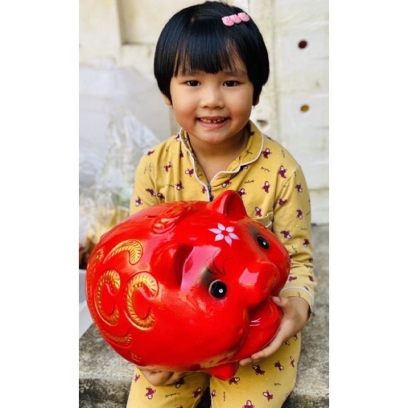 Heo/ lợn đất tiết kiệm mẫu Tài Lộc size to đại