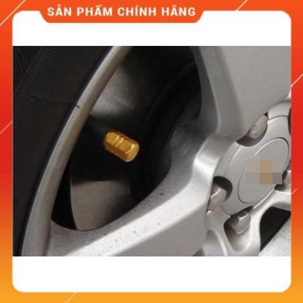 Bộ 04 ốc - nắp chụp trang trí đầu van, vòi bơm hơi bánh xe, lốp xe ô tô, xe máy, xe hơi, xe máy