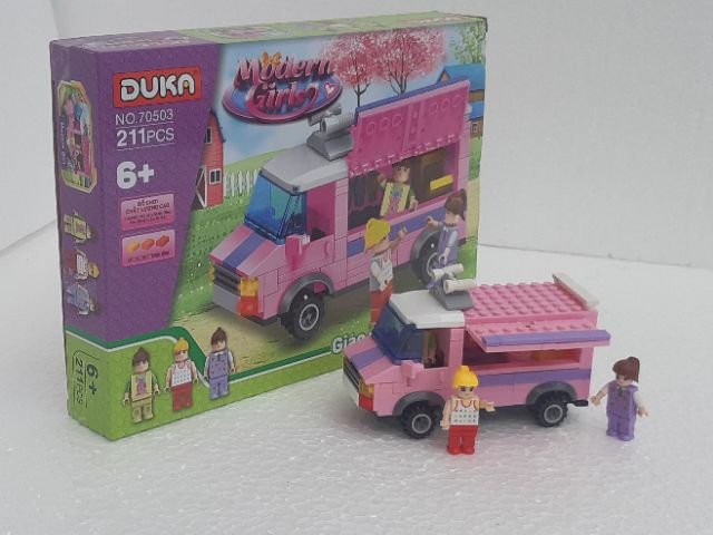 Đồ chơi xếp hình xe bánh kem Duka (211 chi tiết)