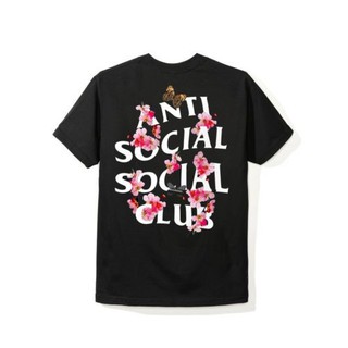 Áo Thun Ngắn Tay In Chữ Anti Social Social Club Cá Tính T-shirt