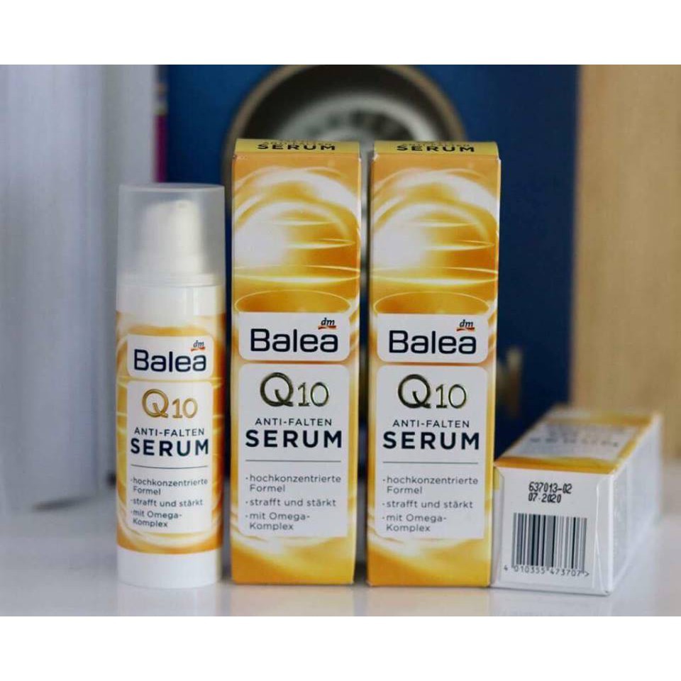 Serum giảm nếp nhăn, chống lão hóa da Balea Q10 Anti - Falten