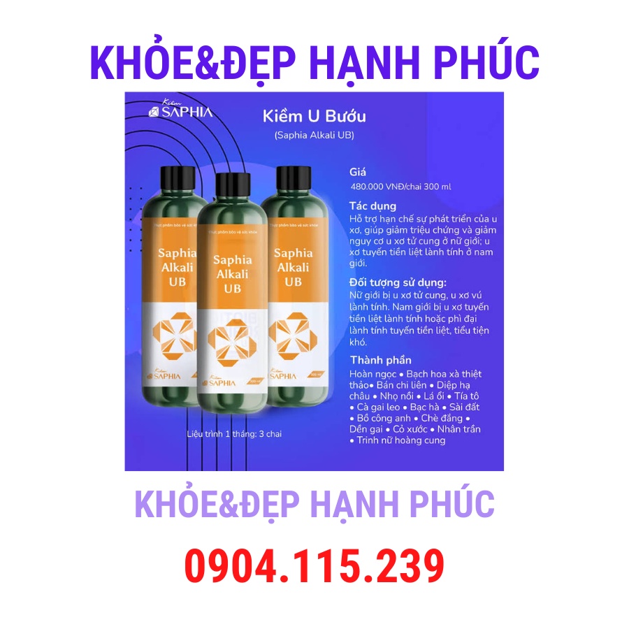 Kiềm u bướu Saphia Alkali UB – 300 ml/chai
