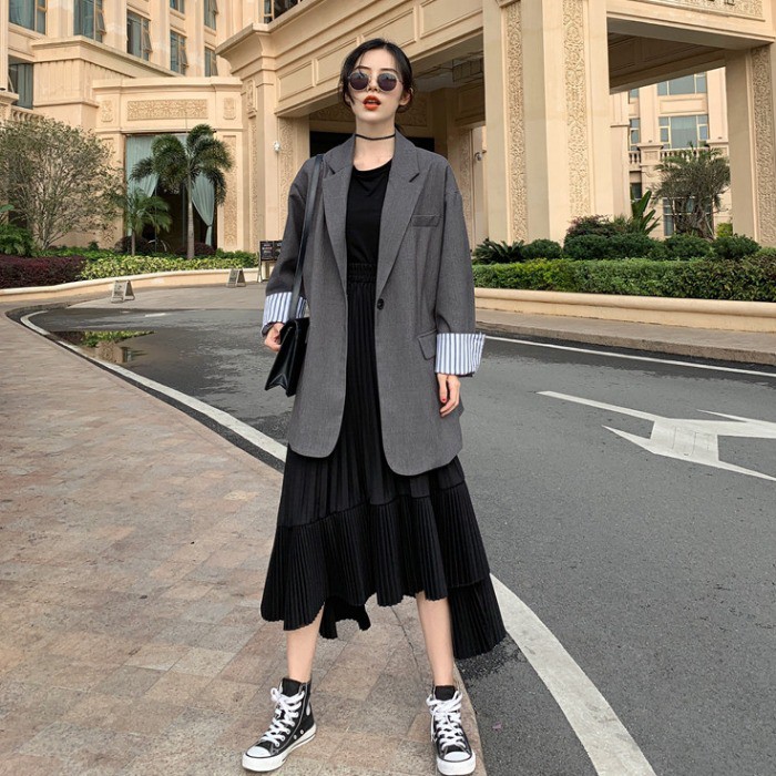 Chân váy xếp ly nữ thời trang công sở dạo phố đi tiệc Emilyshop ulzzang