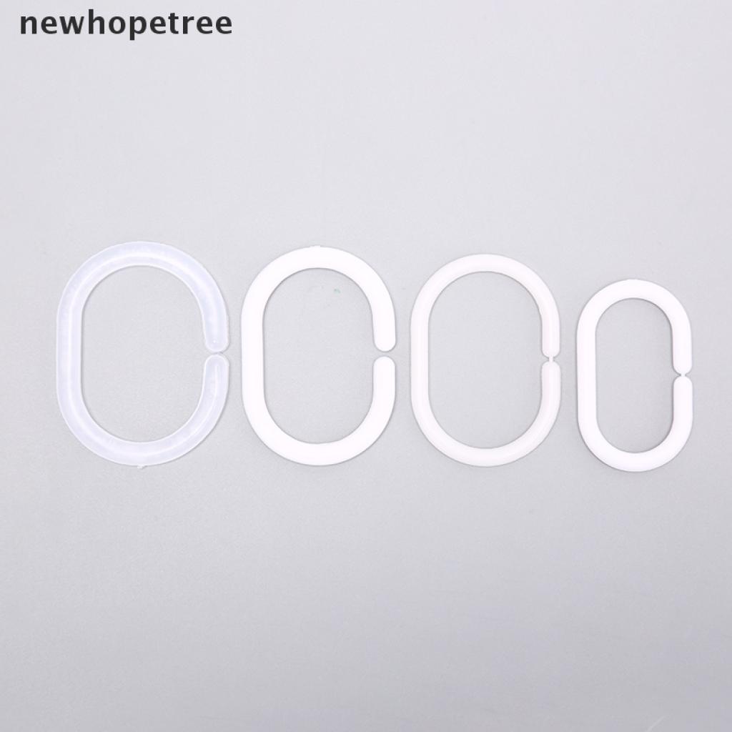 Bộ 12 Móc Treo Rèm Cửa Nhà Tắm Bằng Nhựa Chất Lượng Cao