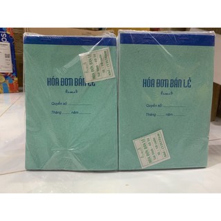 Combo 10 cuốn hóa đơn bán lẻ 1 liên giấy tái sinh 13x19