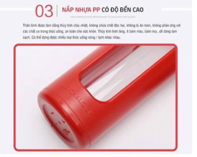 Bình nước thủy tinh Lock&Lock Name LLG651 350ml