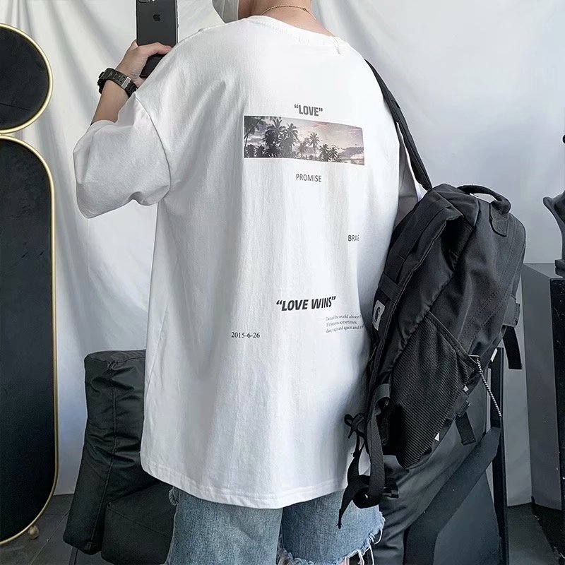 Áo Thun Ngắn Tay Dáng Rộng Phong Cách Hàn Quốc Dành Cho Nam / Size S-8XL | BigBuy360 - bigbuy360.vn