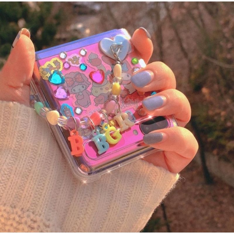 Dây đeo tay trang trí ốp điện thoại mix chữ theo yêu cầu so beautiful honey💅🏻 có kèm hook