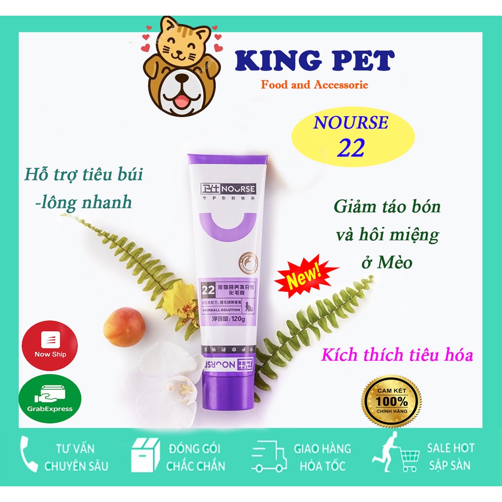 Nourse 22 Gel dinh dưỡng hỗ trợ tiêu búi lông, tránh gây tắc ruột,chống viêm đường tiêu hóa (120gr)