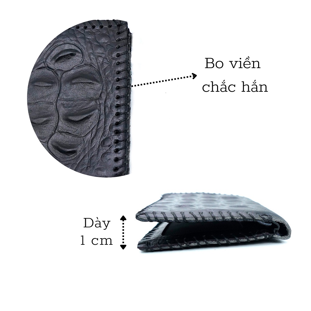 Ví nam cao cấp, ví da nam vân cá sấu bảo hành 12 tháng