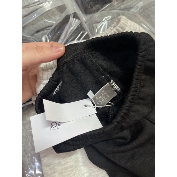 SET 2 QUẦN LEGGING TAI THỎ ĐEN/XÁM