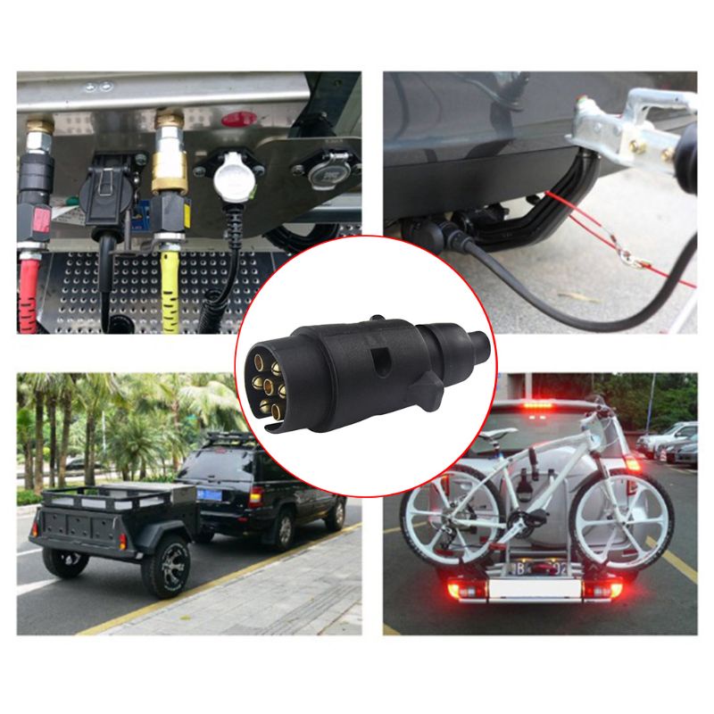 Phích Cắm 7 Chấu 7 Pin Tròn 12V Thay Thế Chuyên Dụng Cho Xe Hơi RV