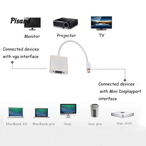 Cáp Chuyển Đổi 1080p Mini Displayport Display Port Sang Vga Cho Macbook Pc