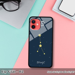 Ốp lưng kính 3D iPhone 12 -cung hoàng đạo