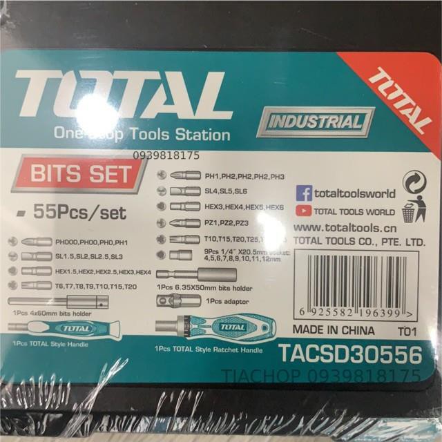 Bộ 55 tua vít đa năng  Total TACSD30556
