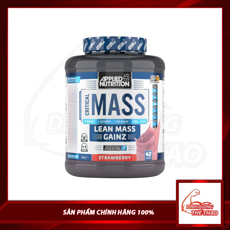 APPLIED NUTRITION. SỮA TĂNG CÂN CHO NGƯỜI GẦY | CRITICAL MASS 2.4KG 5LBS