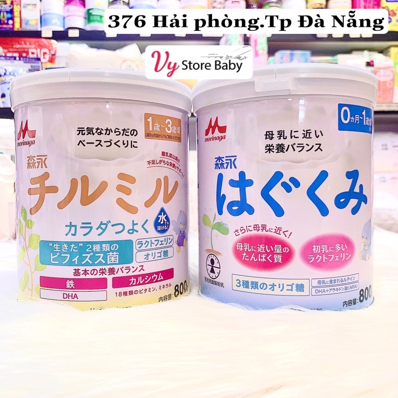 Sữa Morinaga nội địa Nhật số 0-1 và 1-3 lon 800g