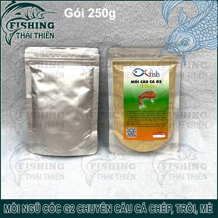 Mồi Câu Cá Chép Trôi Mè G2 Mồi Ngũ Cốc Vị Thơm Gói 250g