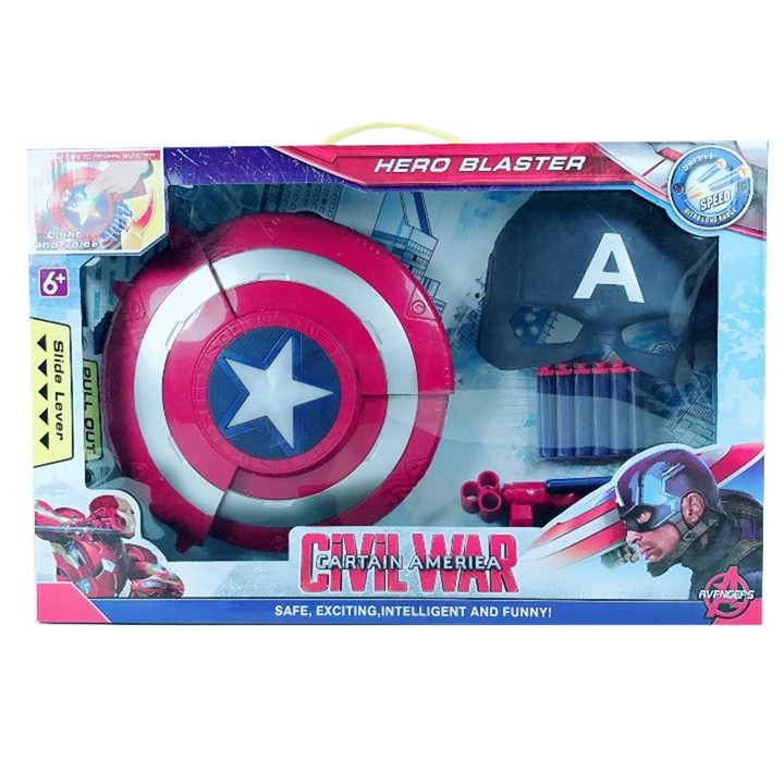 Đồ Chơi Khiên Captain America Hero Blaster DA761 [SHIP TOÀN QUỐC]