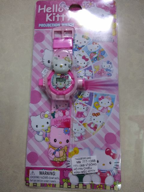 Đồng hồ chiếu  20 hình Hello Kitty đáng yêu