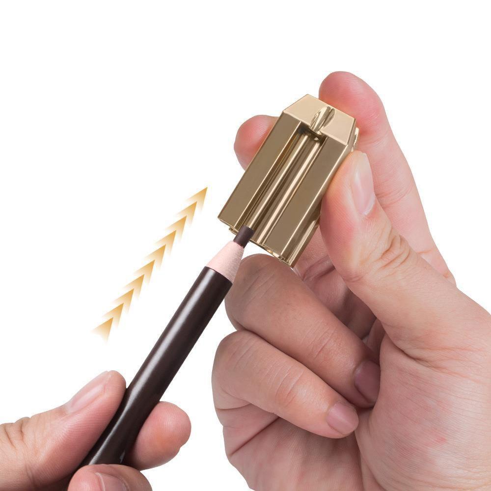 FORBETTER Bút Chì Kẻ Lông Mày Bán Vĩnh Viễn 4 Ngăn Màu Đen
