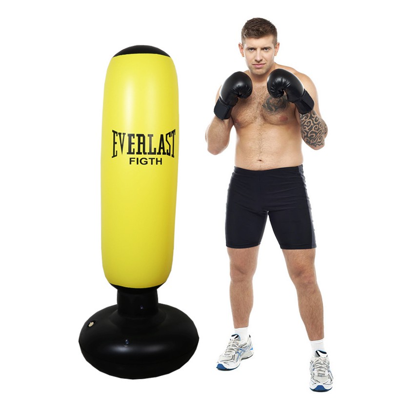 Dụng Cụ Tập Gym Tại Nhà Bao Trụ Đấm Bốc Boxing Bơm Hơi Tự Cân Bằng Cao 1.6m