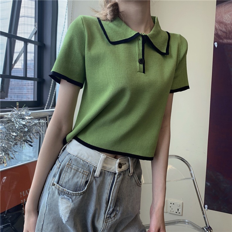 Áo Thun polo Tay Ngắn Dáng Rộng Thời Trang Mùa Hè 2022 Mới Cho Nữ
