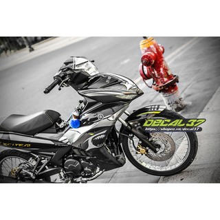Tem Trùm Exciter 150 Cá Mập Đen Xám