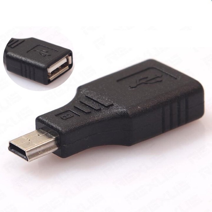 Đầu Otg Chuyển Đổi Mini Usb To Usb Chuyên Dùng Cho Ô Tô Để Nghe Nhạc, Truyền Dữ Liệu Máy Ảnh