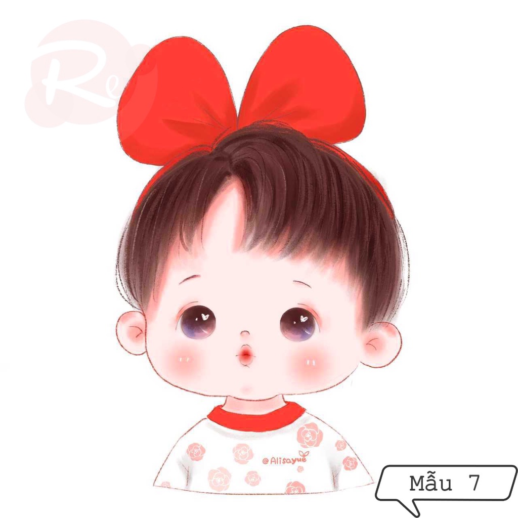 [SIÊU RẺ❤️] – Set 10 thẻ Em bé Mochi (Mẫu 7) - Trang trí bánh sinh nhật bánh kem