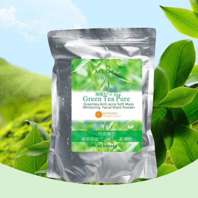 1000G BỘT MẶT NẠ TRÀ XANH NGUYÊN CHẤT Đắp Mặt Dưỡng Da